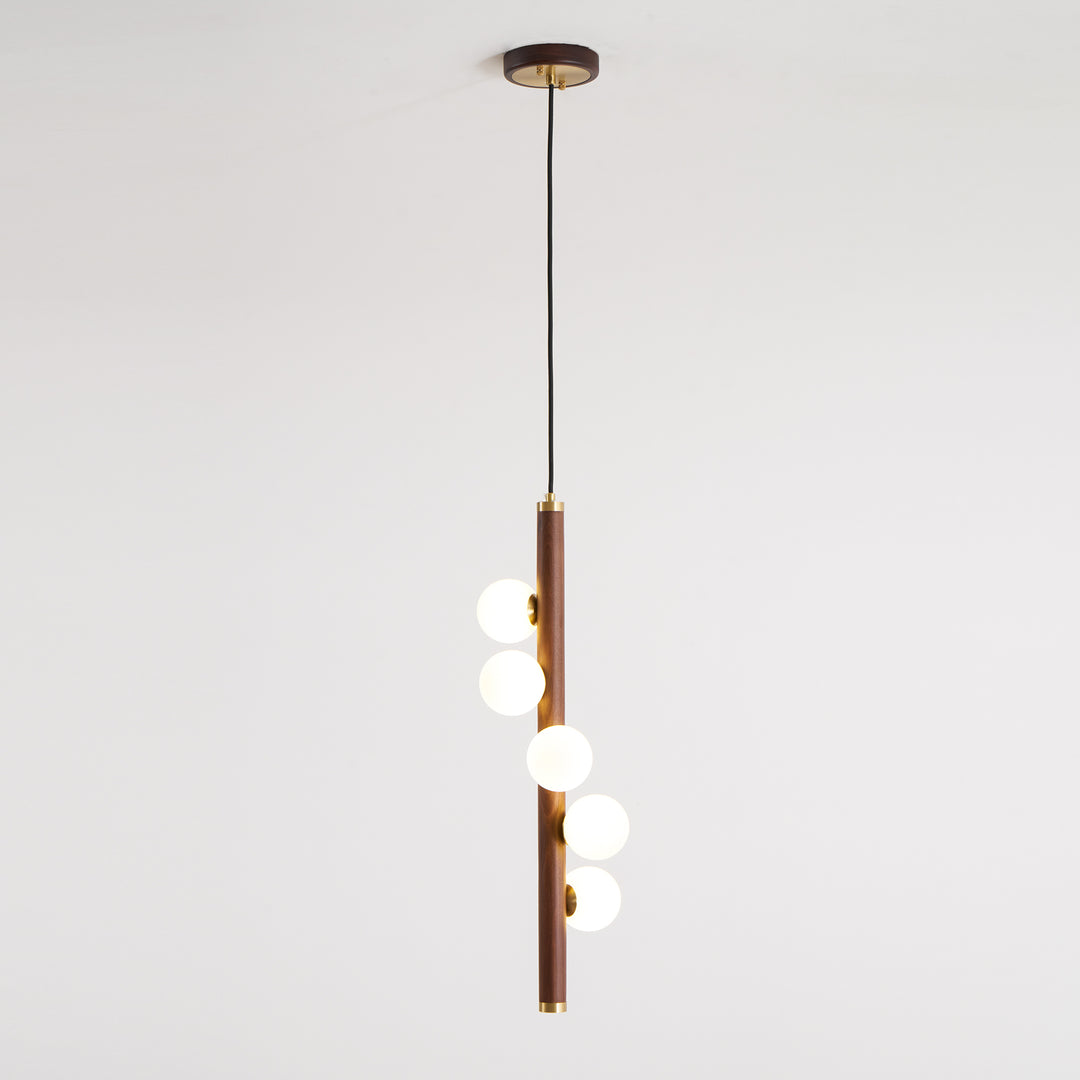 Vertical Orb Timber Pendant Lamp - Vakkerlight