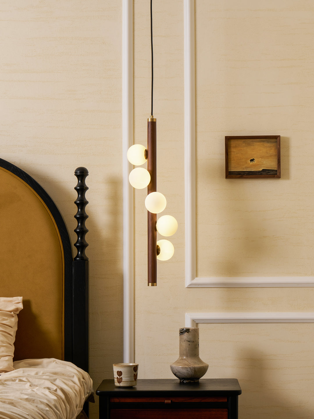 Vertical Orb Timber Pendant Lamp - Vakkerlight