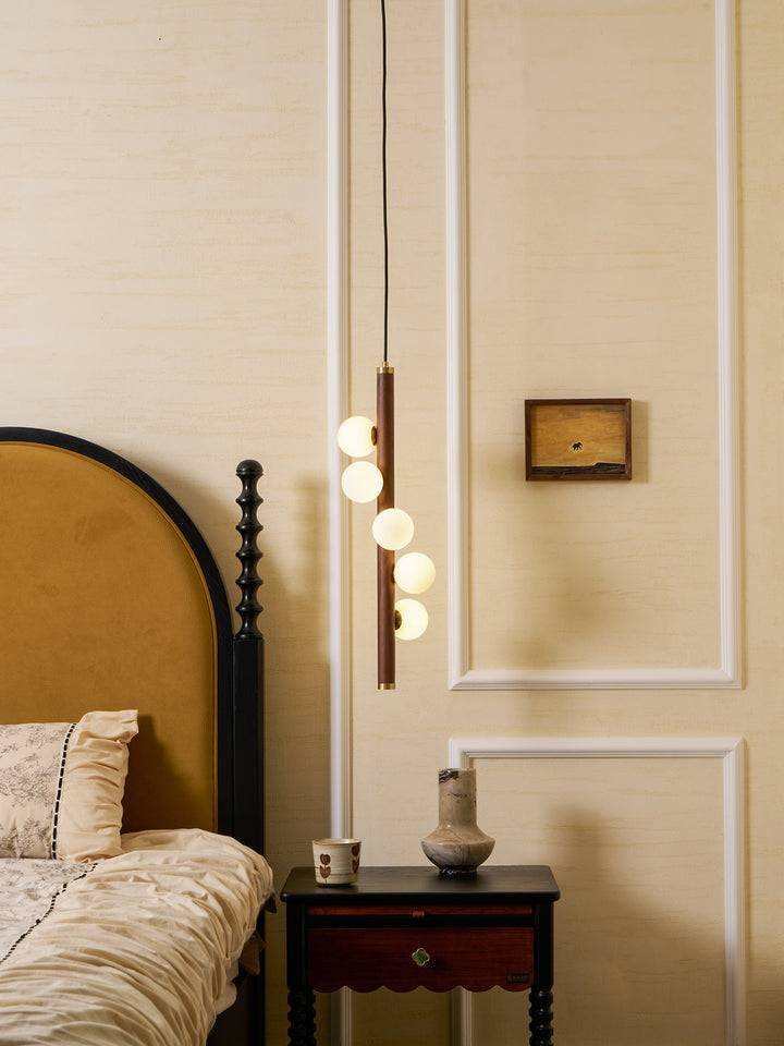 Vertical Orb Timber Pendant Lamp - Vakkerlight