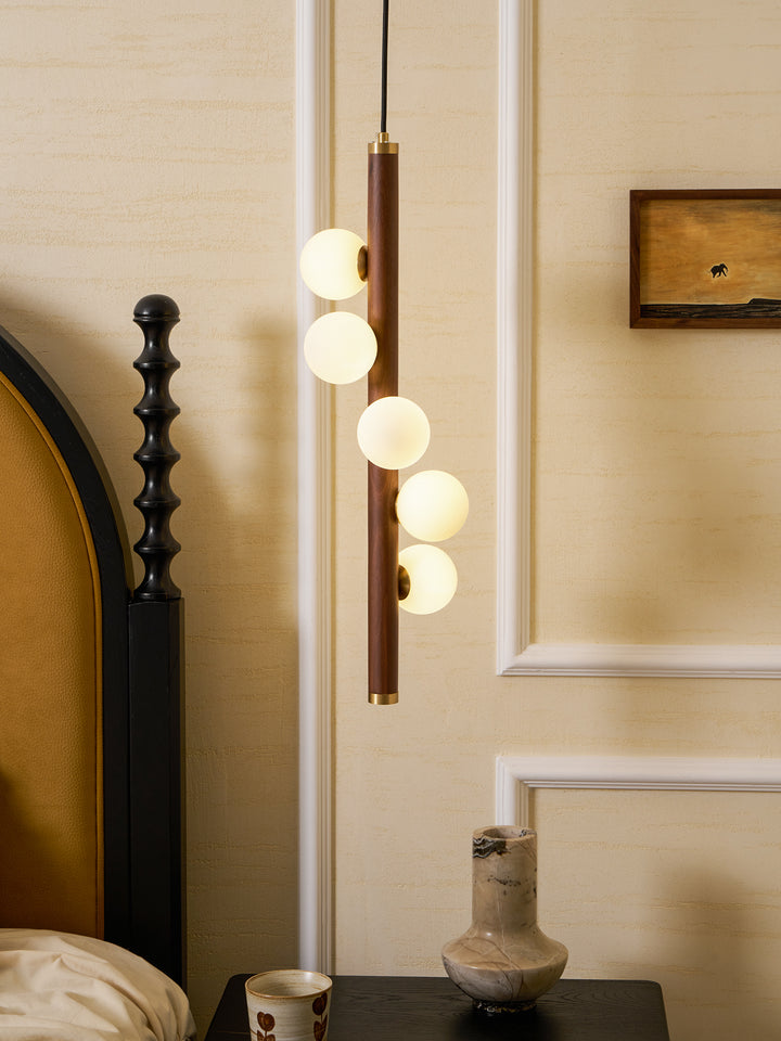 Vertical Orb Timber Pendant Lamp - Vakkerlight