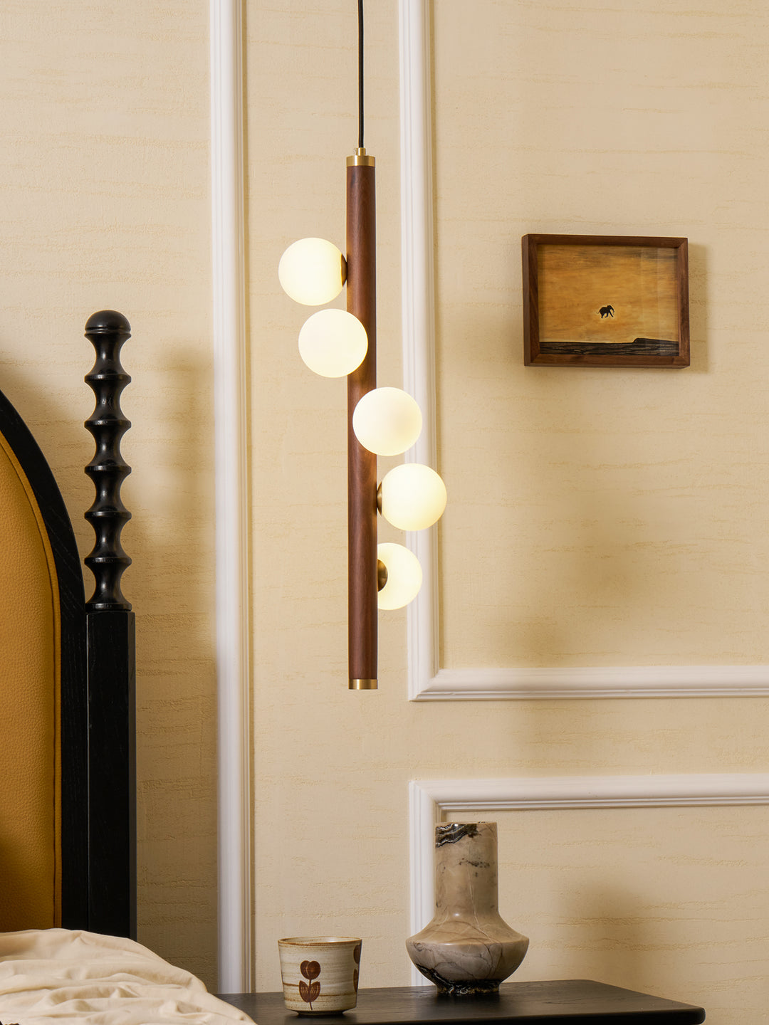 Vertical Orb Timber Pendant Lamp - Vakkerlight