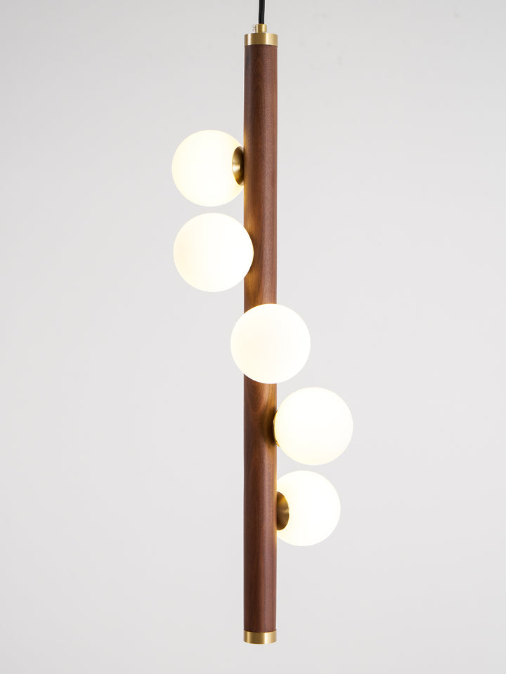 Vertical Orb Timber Pendant Lamp - Vakkerlight