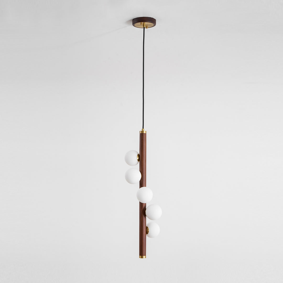 Vertical Orb Timber Pendant Lamp - Vakkerlight