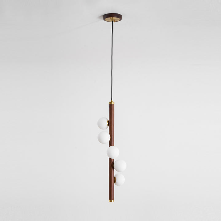 Vertical Orb Timber Pendant Lamp - Vakkerlight