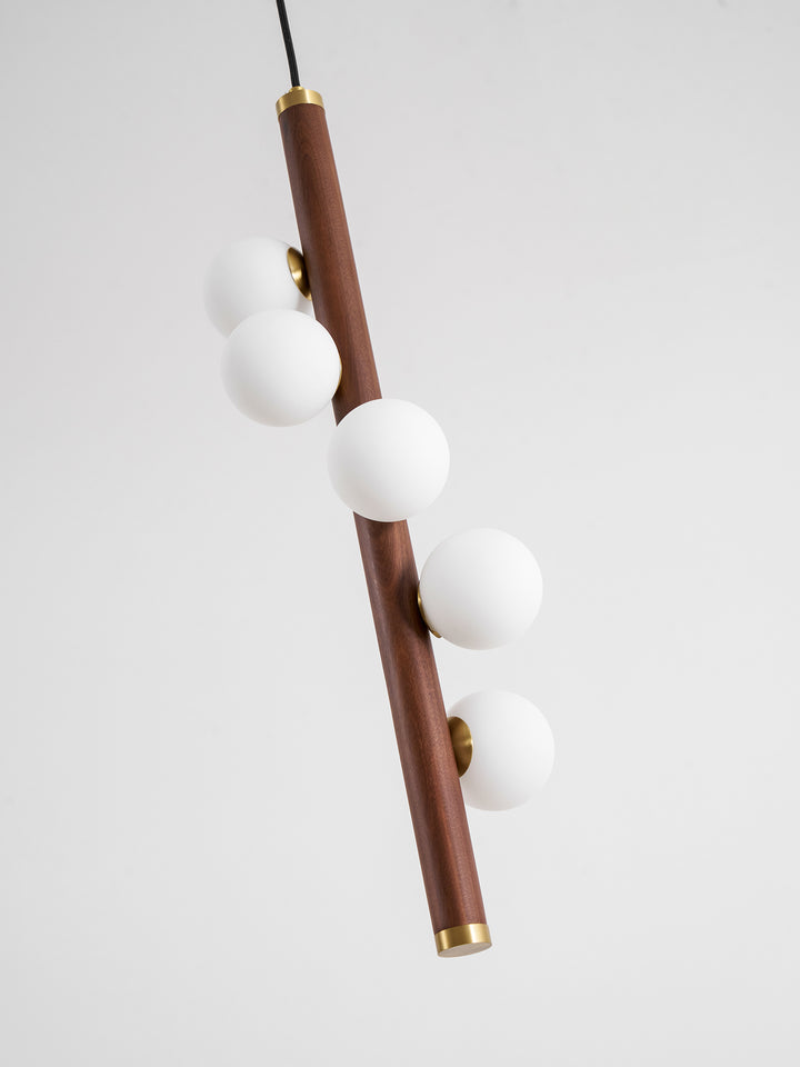 Vertical Orb Timber Pendant Lamp - Vakkerlight