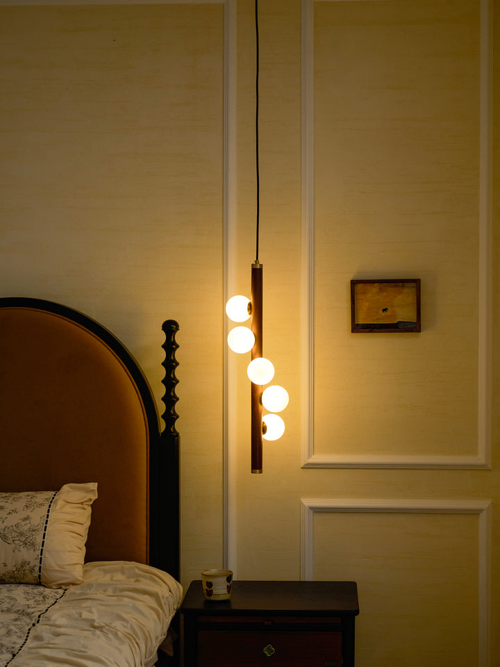 Vertical Orb Timber Pendant Lamp - Vakkerlight