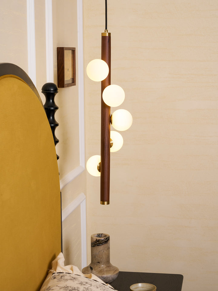 Vertical Orb Timber Pendant Lamp - Vakkerlight