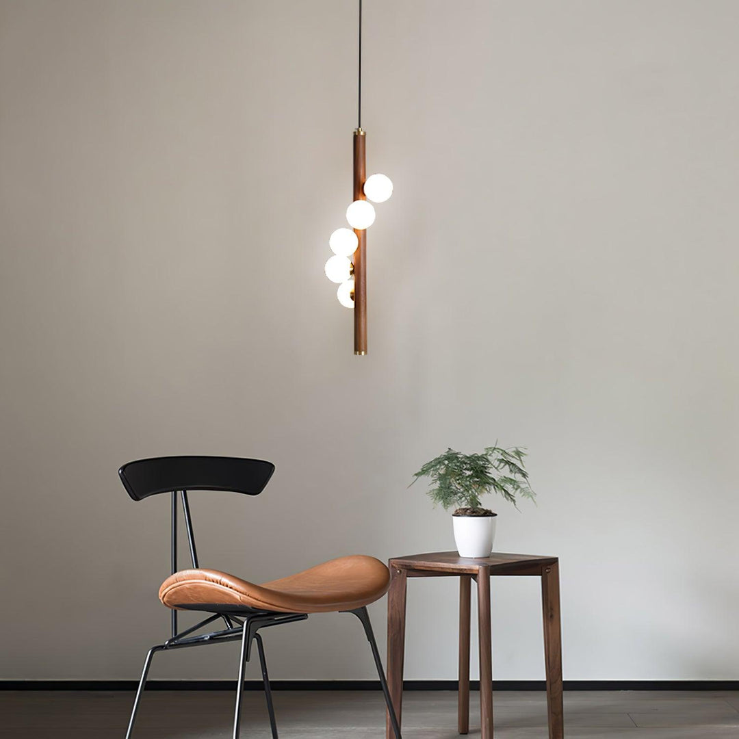 Vertical Orb Timber Pendant Lamp - Vakkerlight