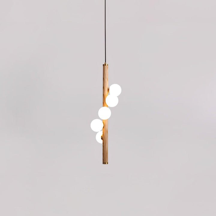 Vertical Orb Timber Pendant Lamp - Vakkerlight