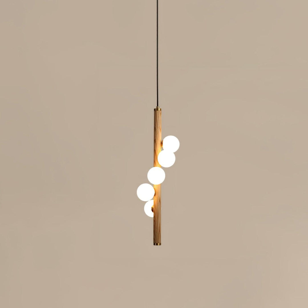 Vertical Orb Timber Pendant Lamp - Vakkerlight