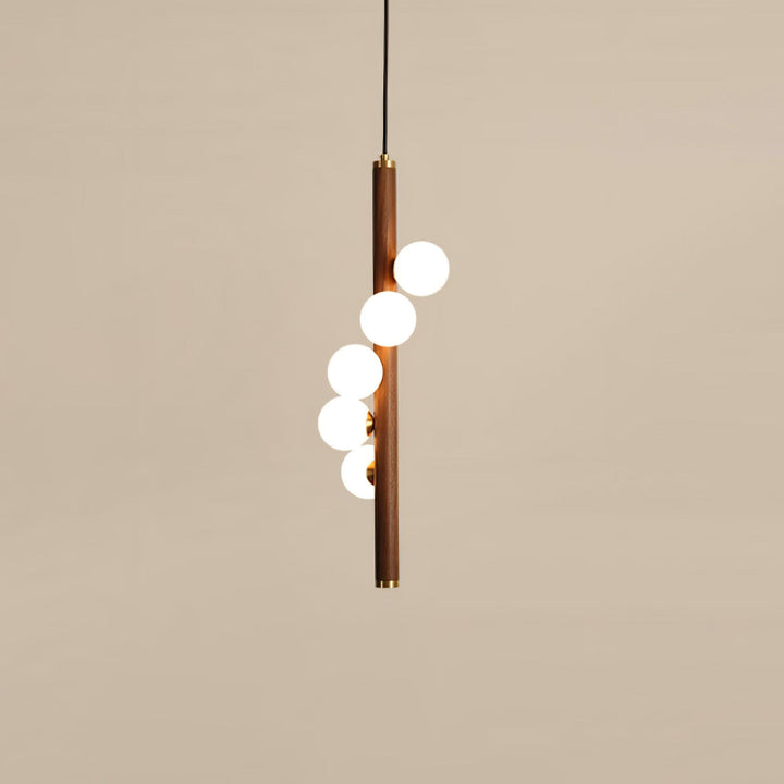 Vertical Orb Timber Pendant Lamp - Vakkerlight