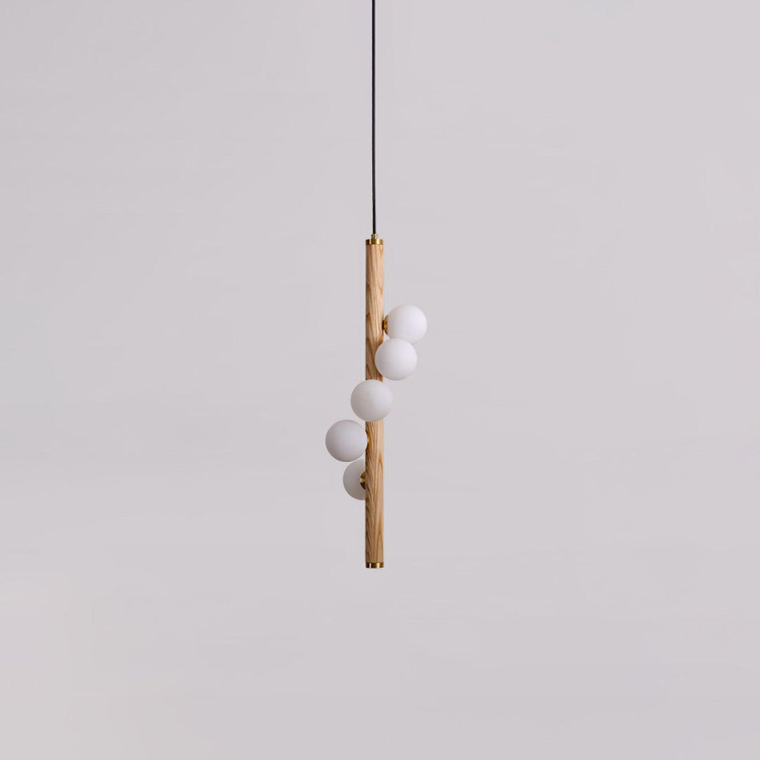 Vertical Orb Timber Pendant Lamp - Vakkerlight