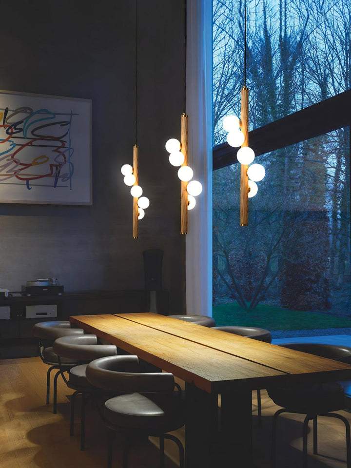 Vertical Orb Timber Pendant Lamp - Vakkerlight