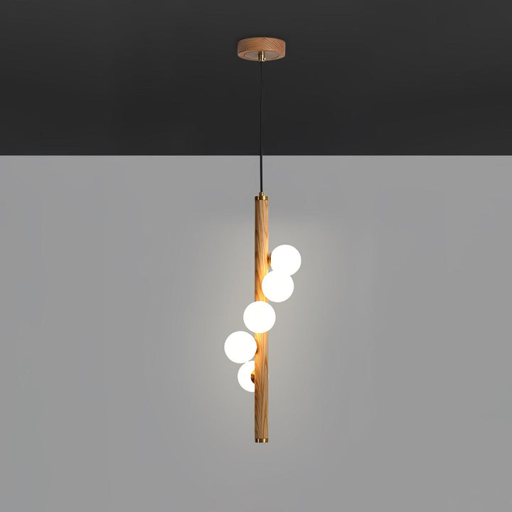 Vertical Orb Timber Pendant Lamp - Vakkerlight