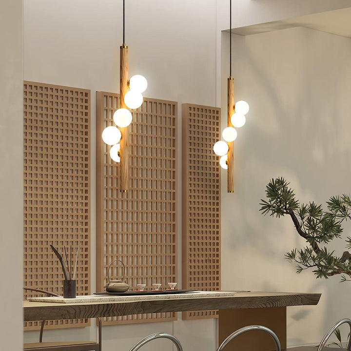 Vertical Orb Timber Pendant Lamp - Vakkerlight