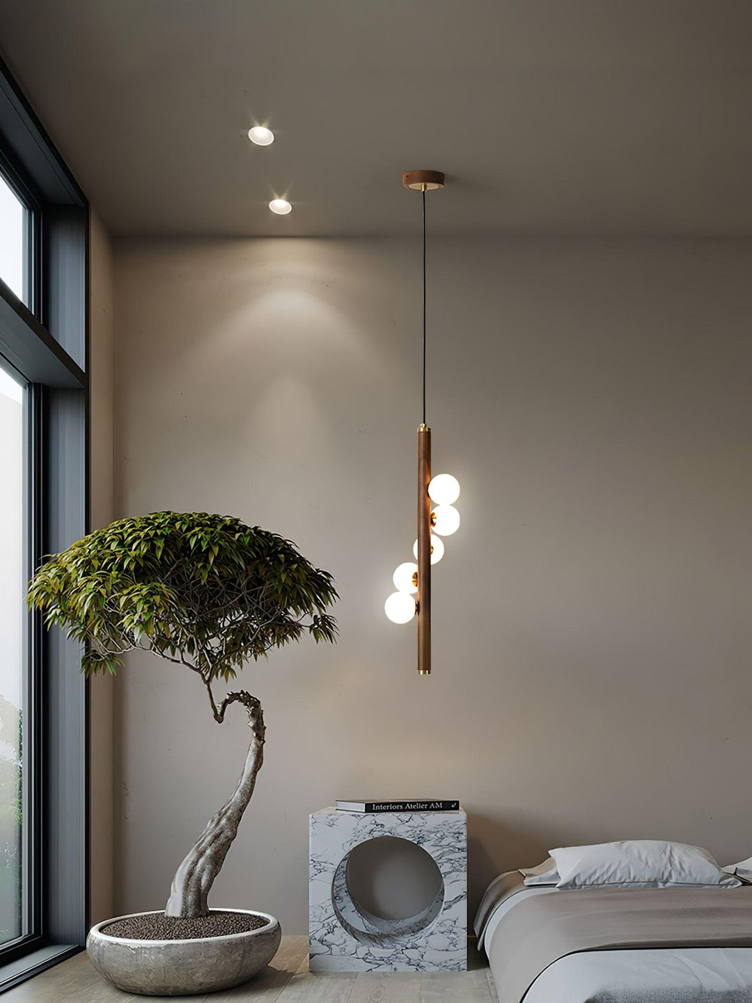 Vertical Orb Timber Pendant Lamp - Vakkerlight