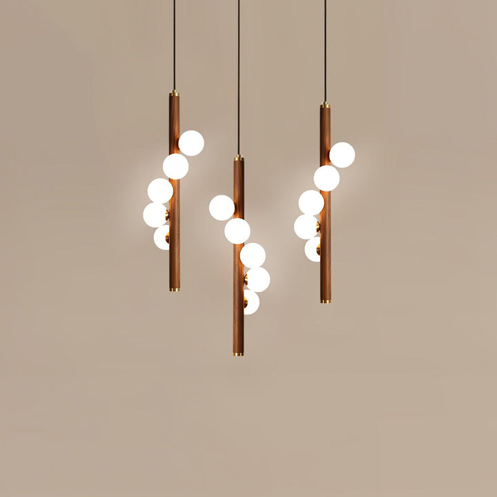 Vertical Orb Timber Pendant Lamp - Vakkerlight