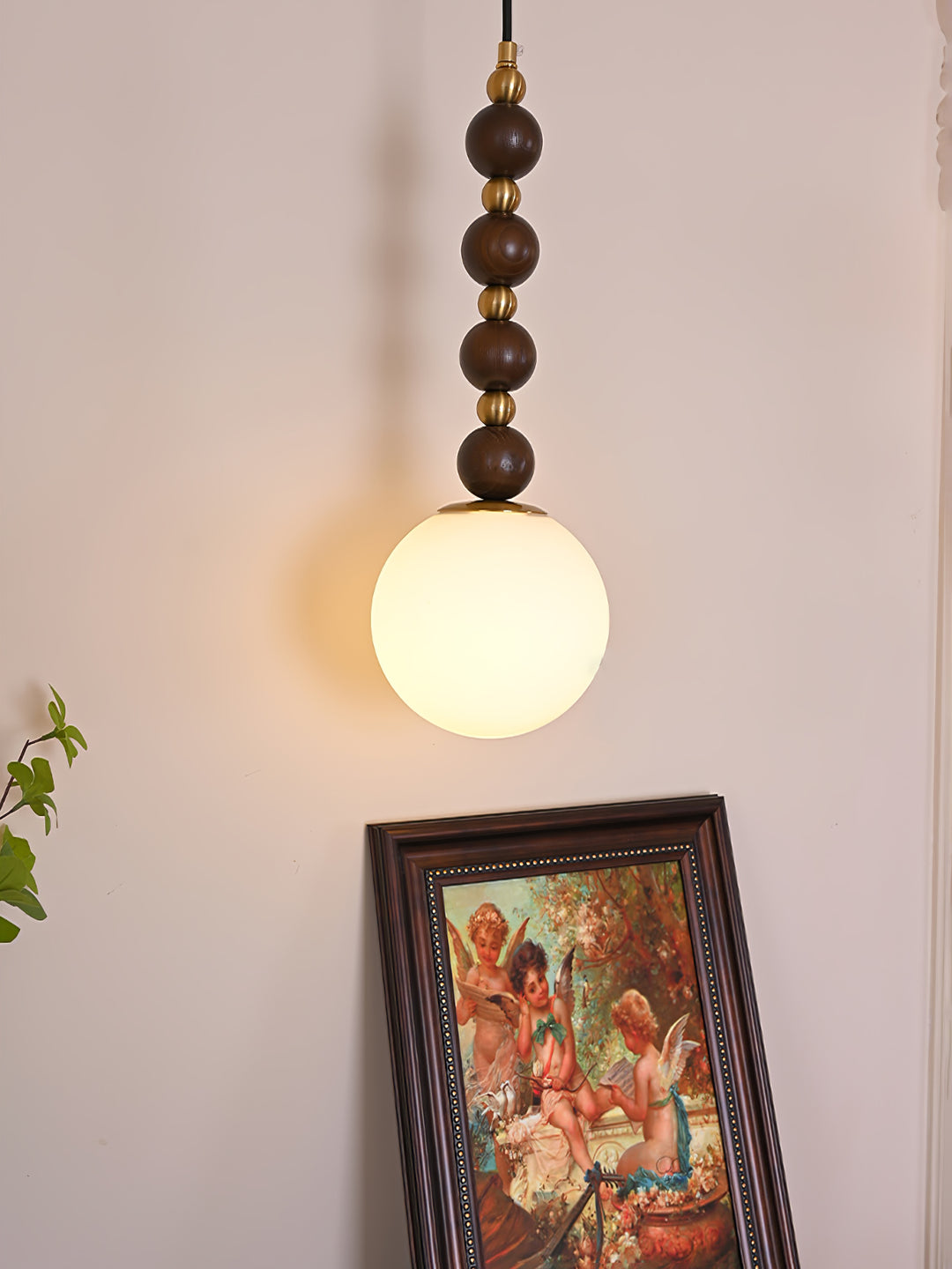 Vertical Walnut Balls Pendant Lamp - Vakkerlight