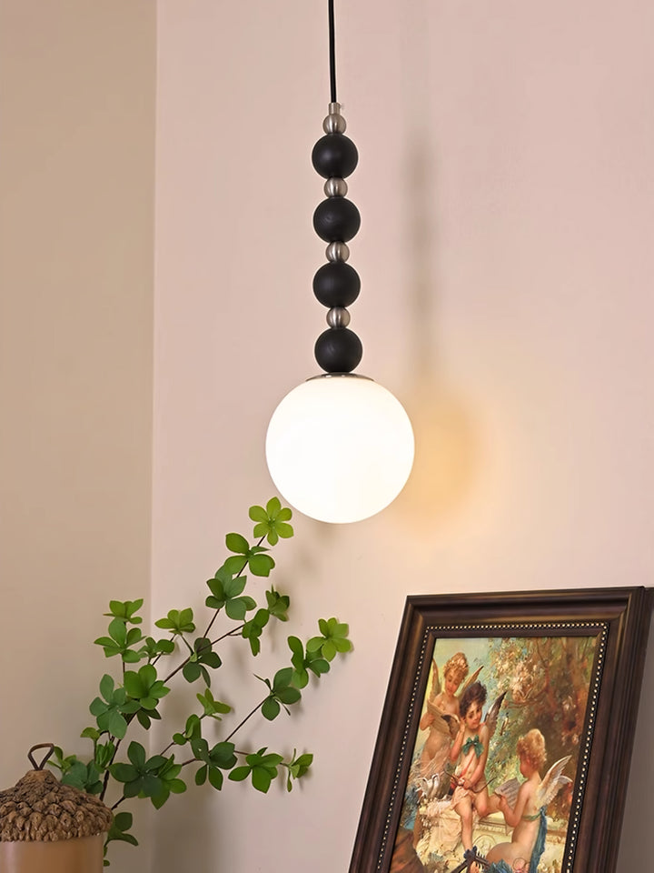 Vertical Walnut Balls Pendant Lamp - Vakkerlight