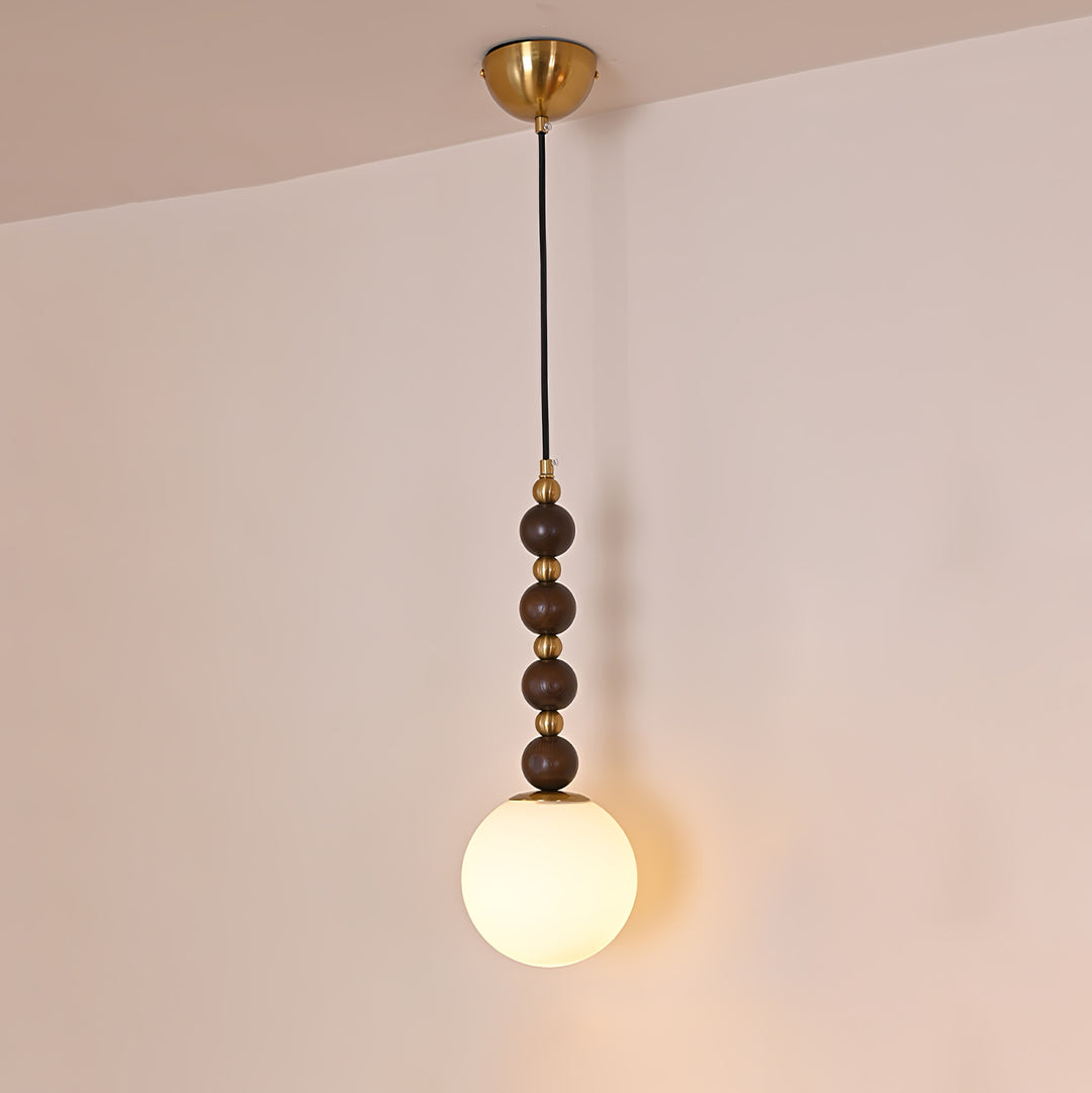 Vertical Walnut Balls Pendant Lamp - Vakkerlight