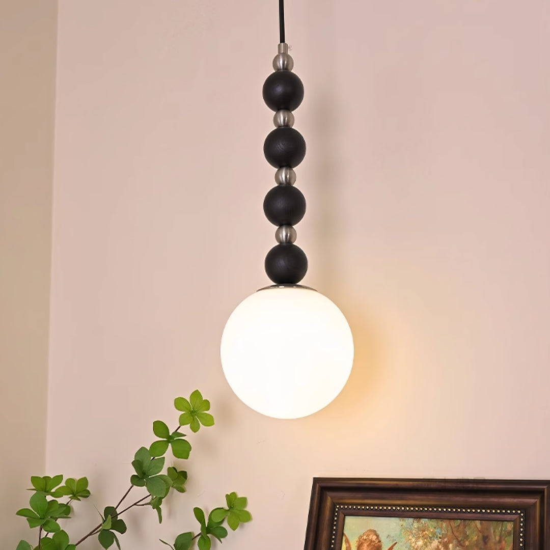 Vertical Walnut Balls Pendant Lamp - Vakkerlight