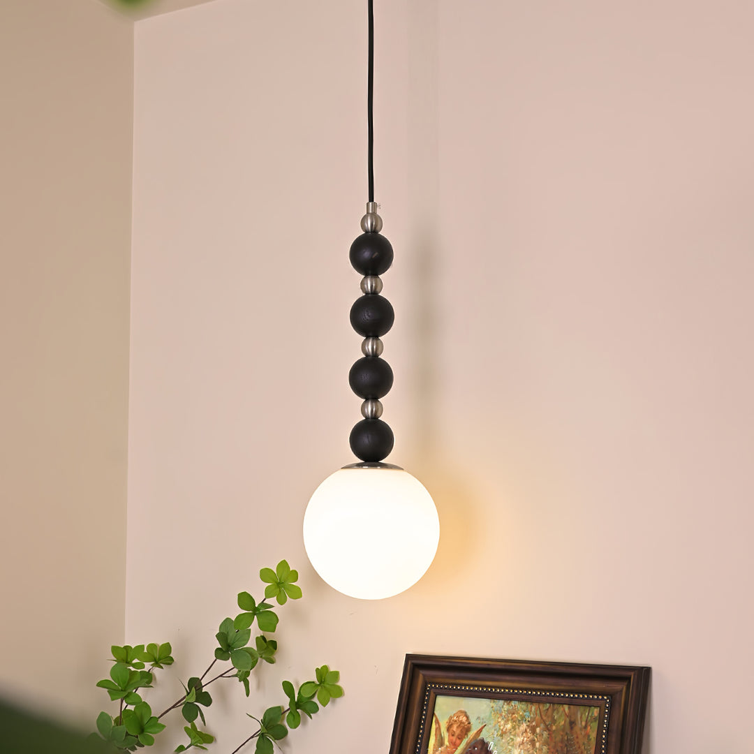 Vertical Walnut Balls Pendant Lamp - Vakkerlight