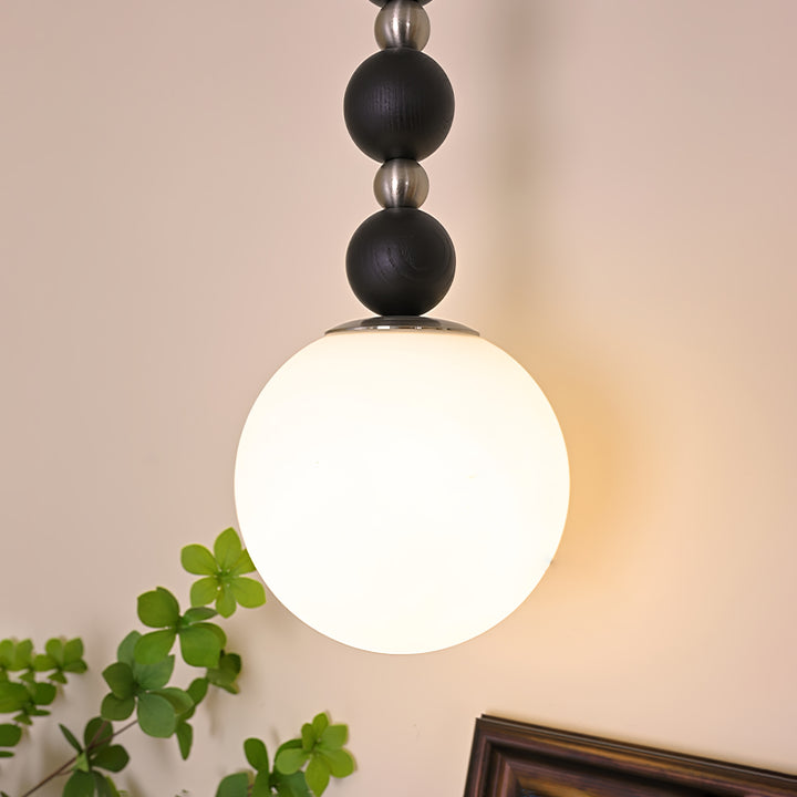 Vertical Walnut Balls Pendant Lamp - Vakkerlight