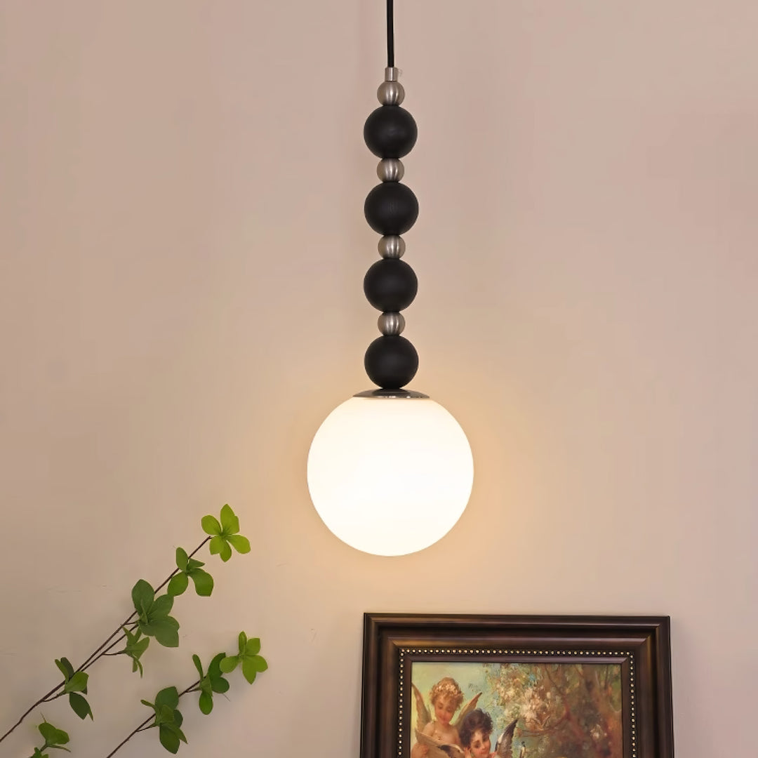 Vertical Walnut Balls Pendant Lamp - Vakkerlight