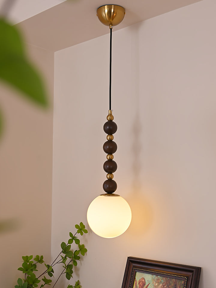 Vertical Walnut Balls Pendant Lamp - Vakkerlight