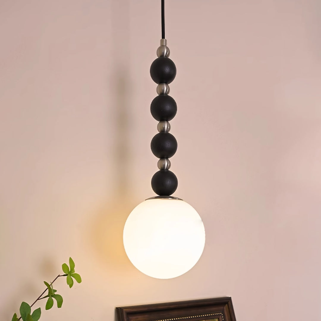 Vertical Walnut Balls Pendant Lamp - Vakkerlight