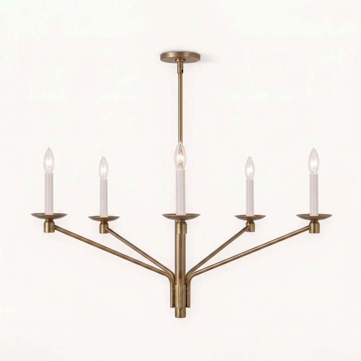 Vesper Brass Candlestick Chandelier - Vakkerlight
