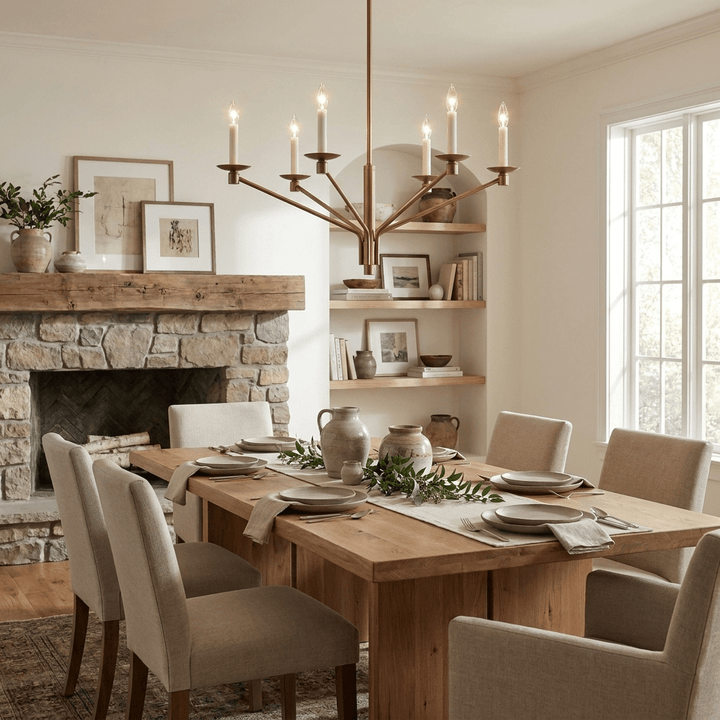 Vesper Brass Candlestick Chandelier - Vakkerlight