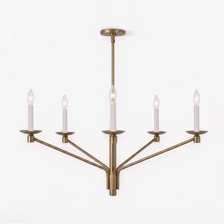 Vesper Brass Candlestick Chandelier - Vakkerlight
