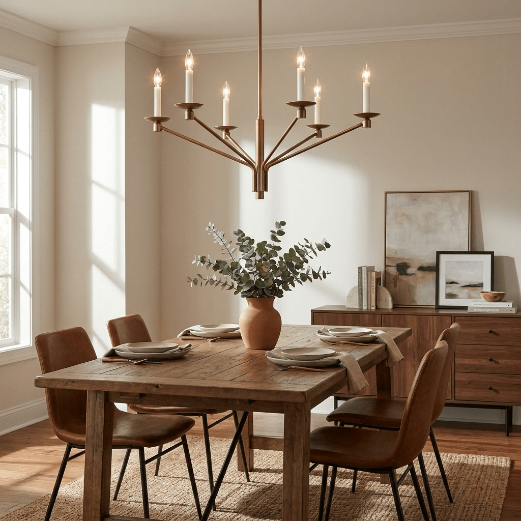 Vesper Brass Candlestick Chandelier - Vakkerlight