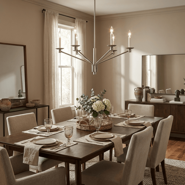 Vesper Brass Candlestick Chandelier - Vakkerlight