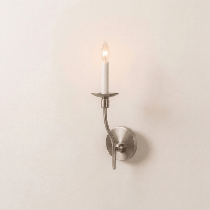 Vesper Brass Candlestick Sconce