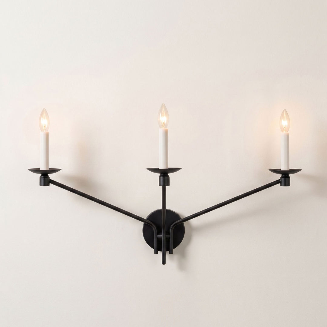 Vesper Brass Candlestick Sconce