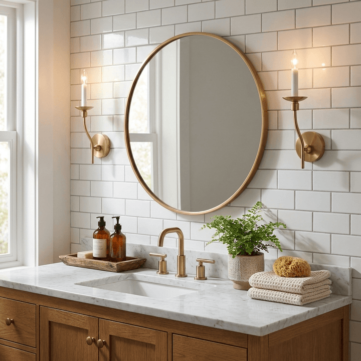 Vesper Brass Candlestick Sconce