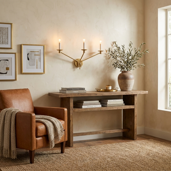 Vesper Brass Candlestick Sconce