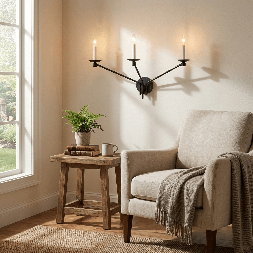Vesper Brass Candlestick Sconce