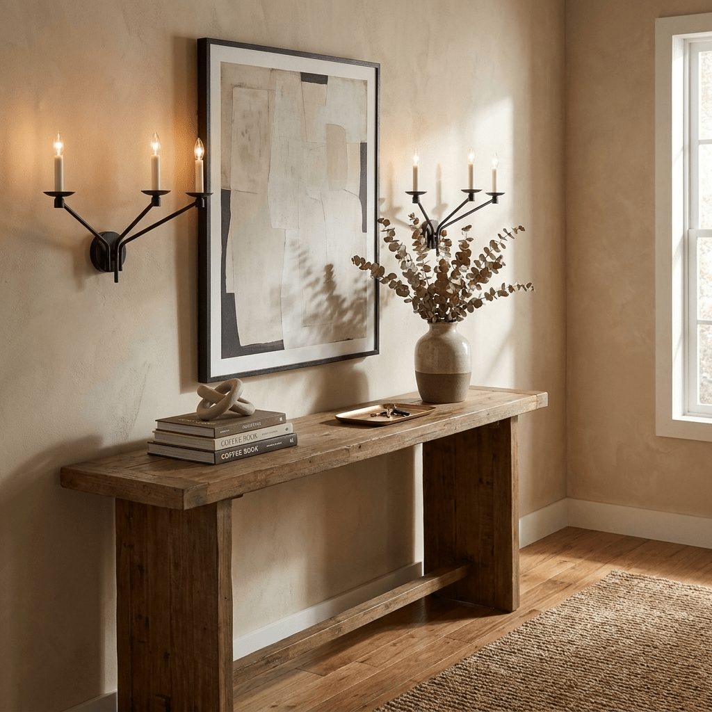 Vesper Brass Candlestick Sconce