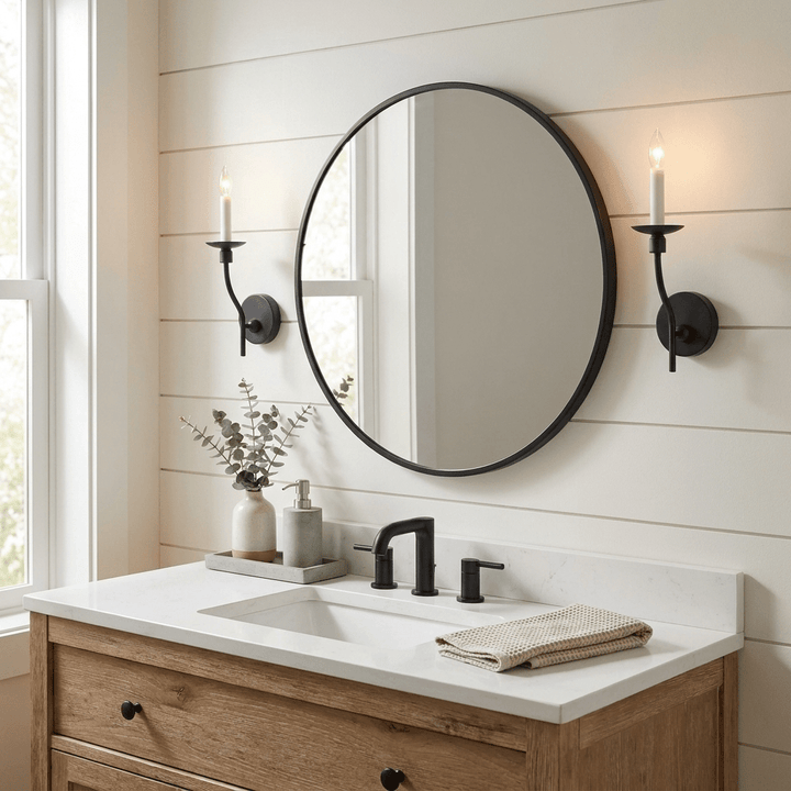 Vesper Brass Candlestick Sconce