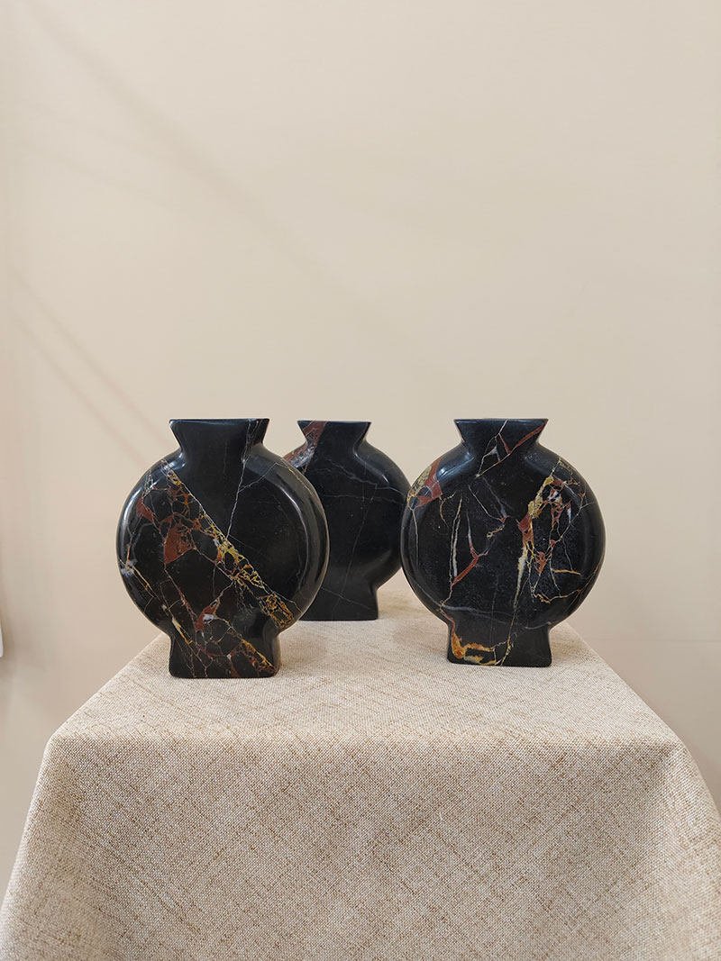 Vetra Noir Marble Vase - Vakkerlight