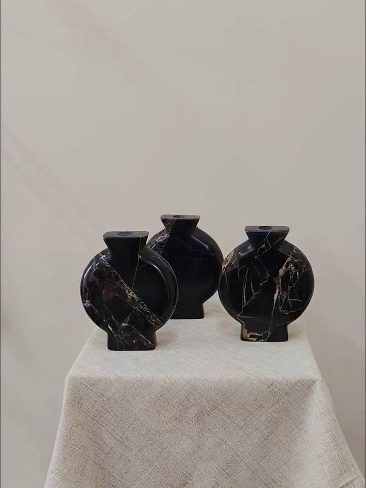 Vetra Noir Marble Vase - Vakkerlight