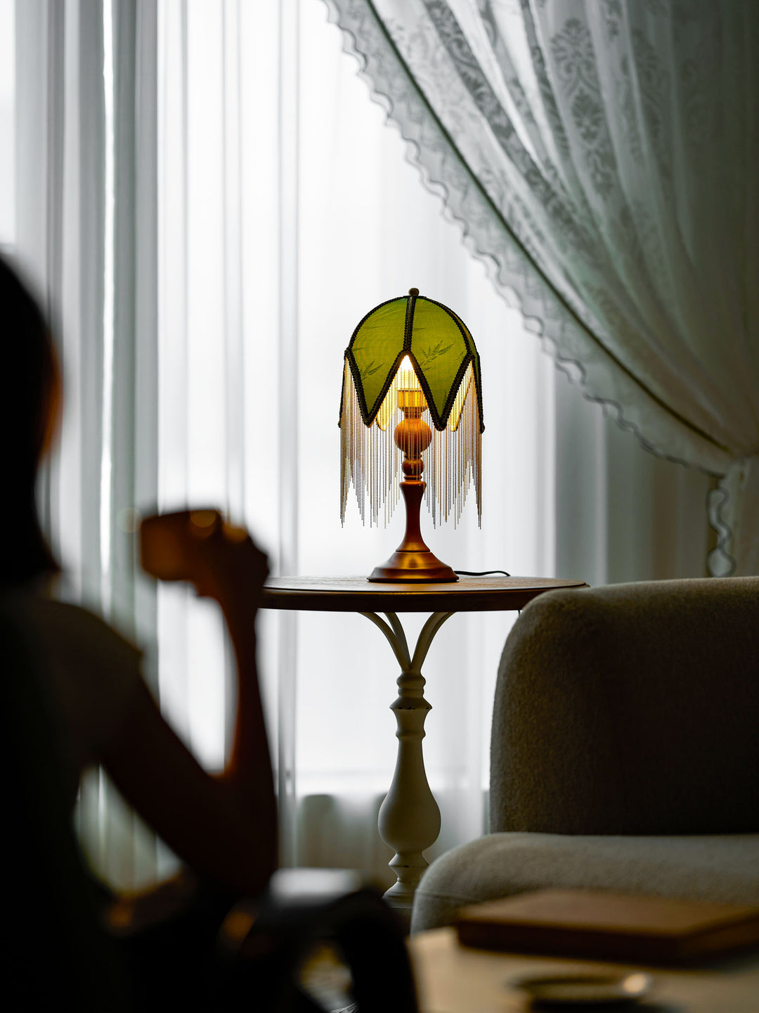Victorian Fringe Table Lamp - Vakkerlight