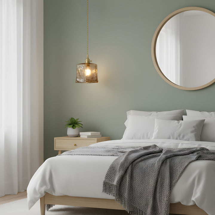 Vintage Brown Glass Pendant Light - Vakkerlight