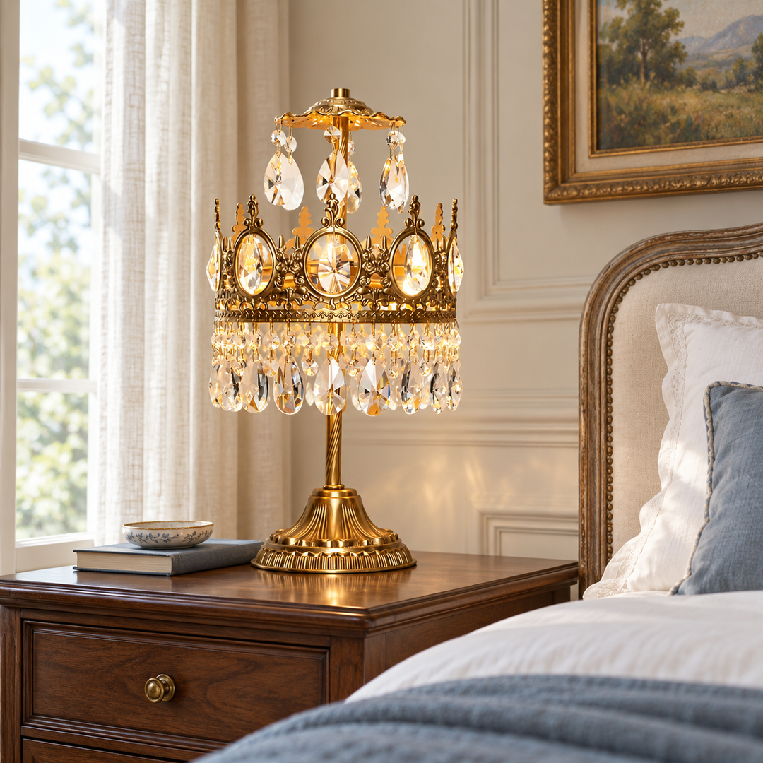 Lampadaire de Cristal Vintage
