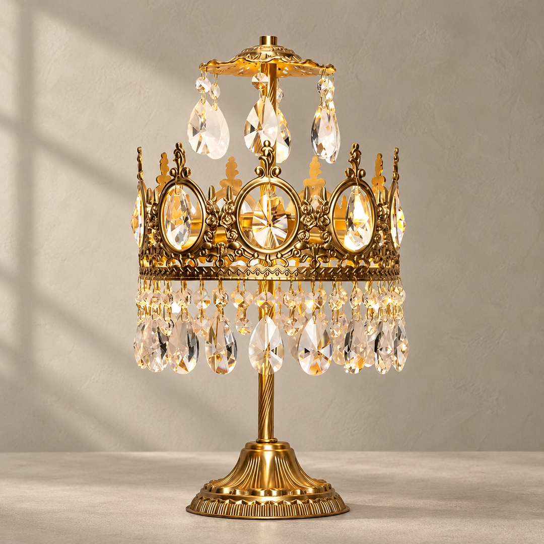 Lampadaire de Cristal Vintage