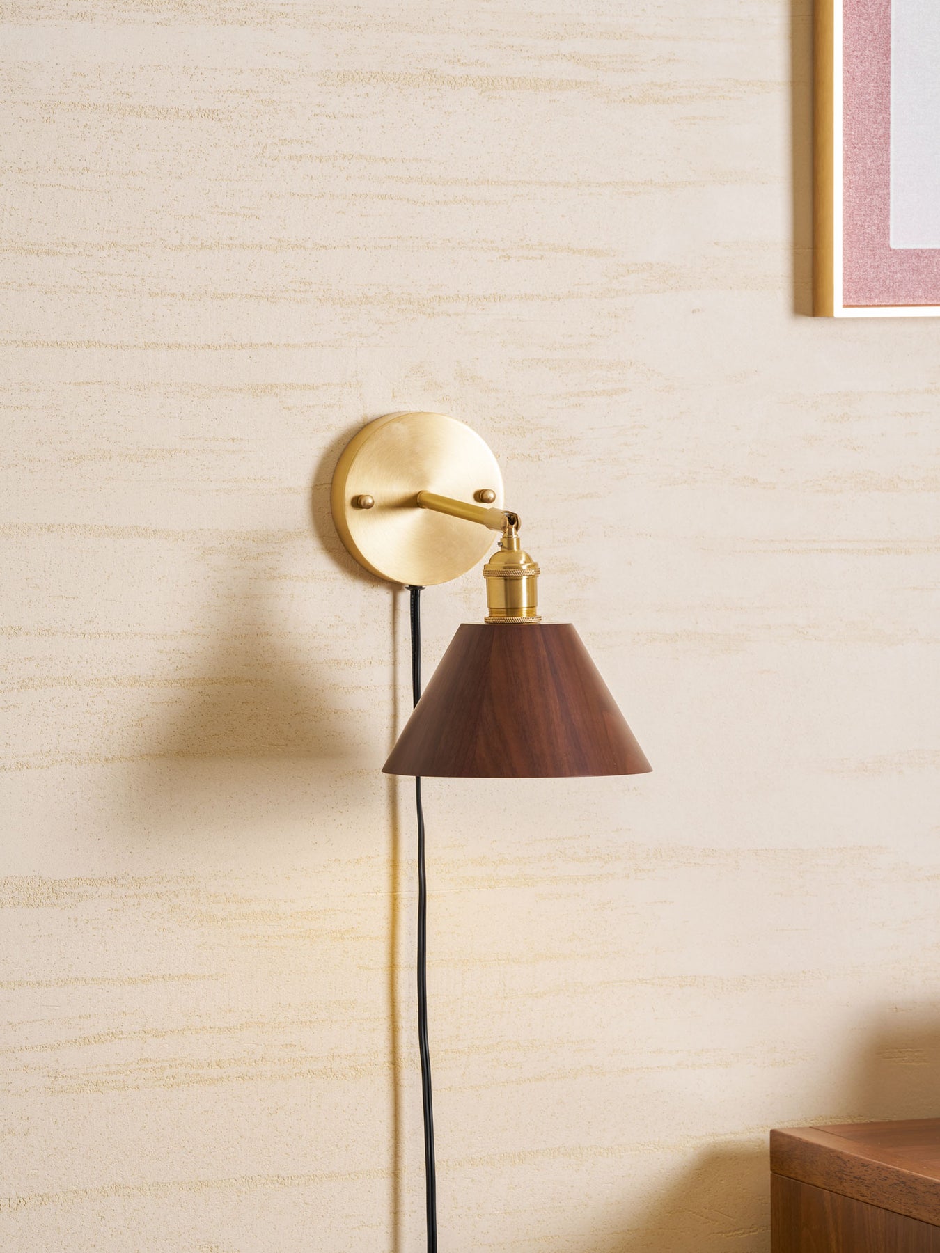 Vintage Wood Plug-in Wall Lamp – Vakkerlight