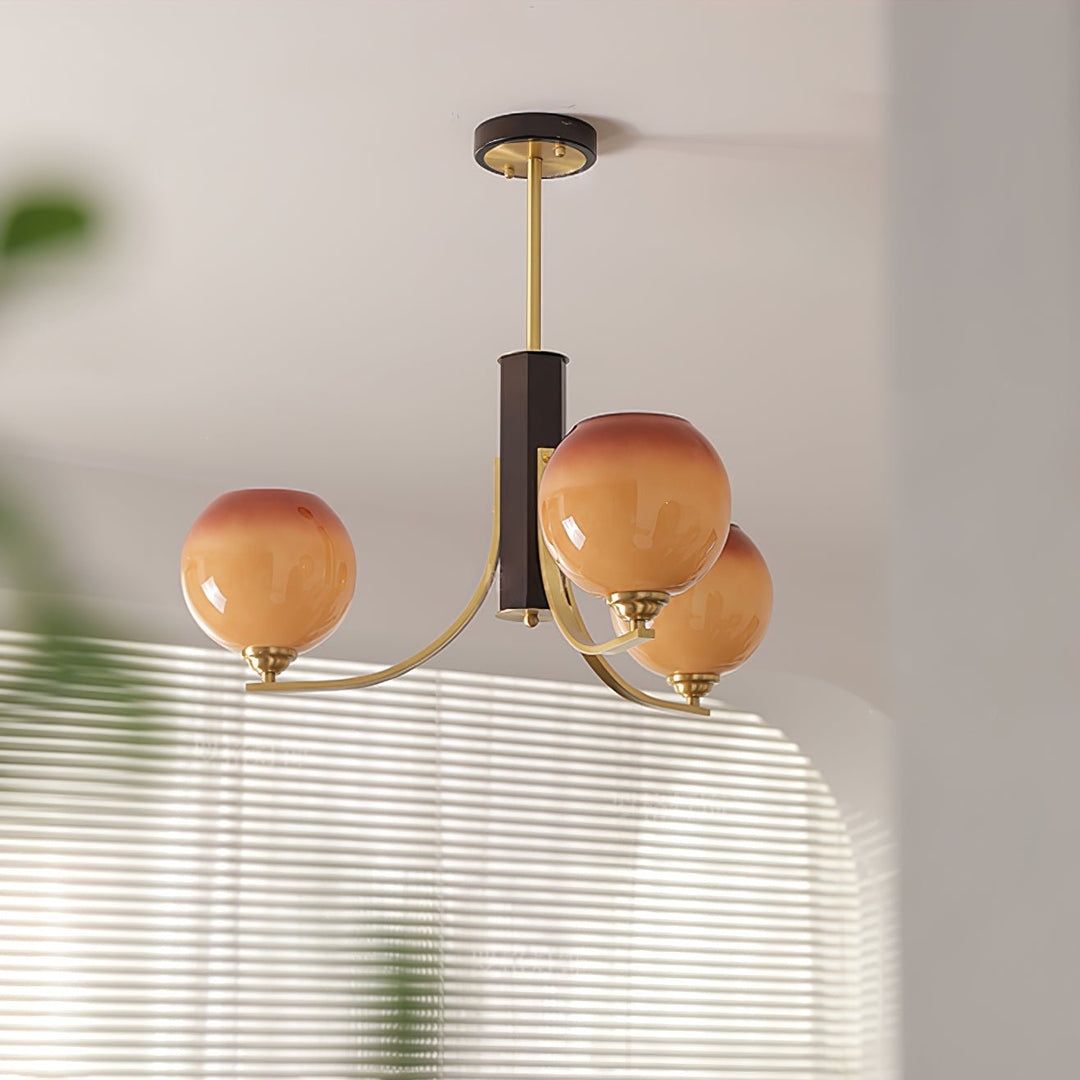 Vintage Caramel Globe Chandelier - Vakkerlight